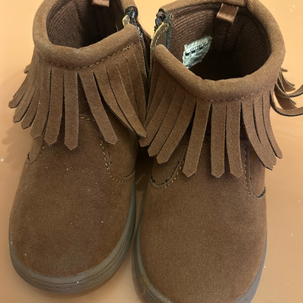 Carter's Tan Fringe Kids Boots